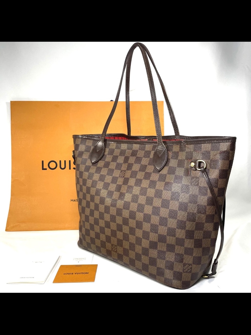 Louis Vuitton Brown Damier Ebene Canvas Neverfull Tote - Brown